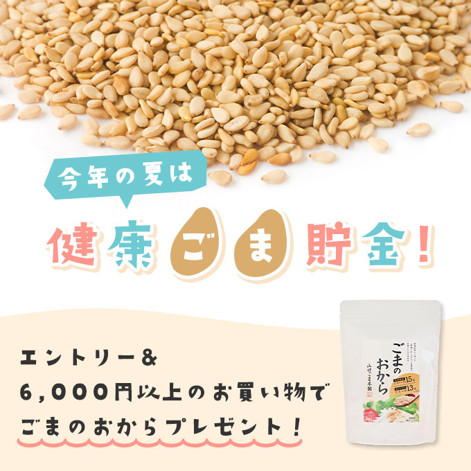 エントリー＆6,000円以上のお買い物でごまおから1袋プレゼント