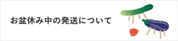 お盆休み中の発送について