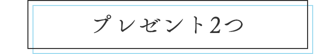 ＜プレゼント2つ＞