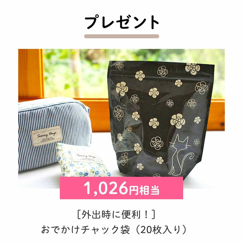 プレゼント
		おでかけチャック袋（20枚入り）×1（1,026円相当）